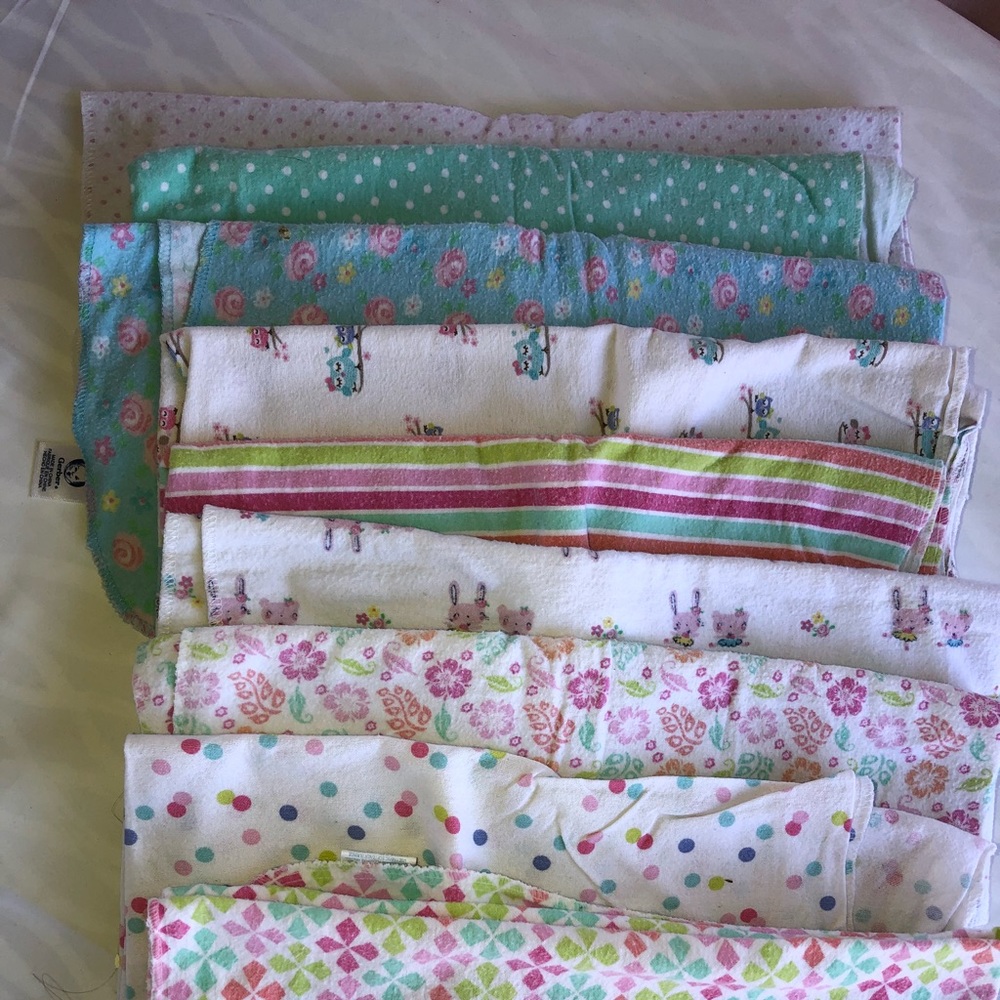 9 burp cloths